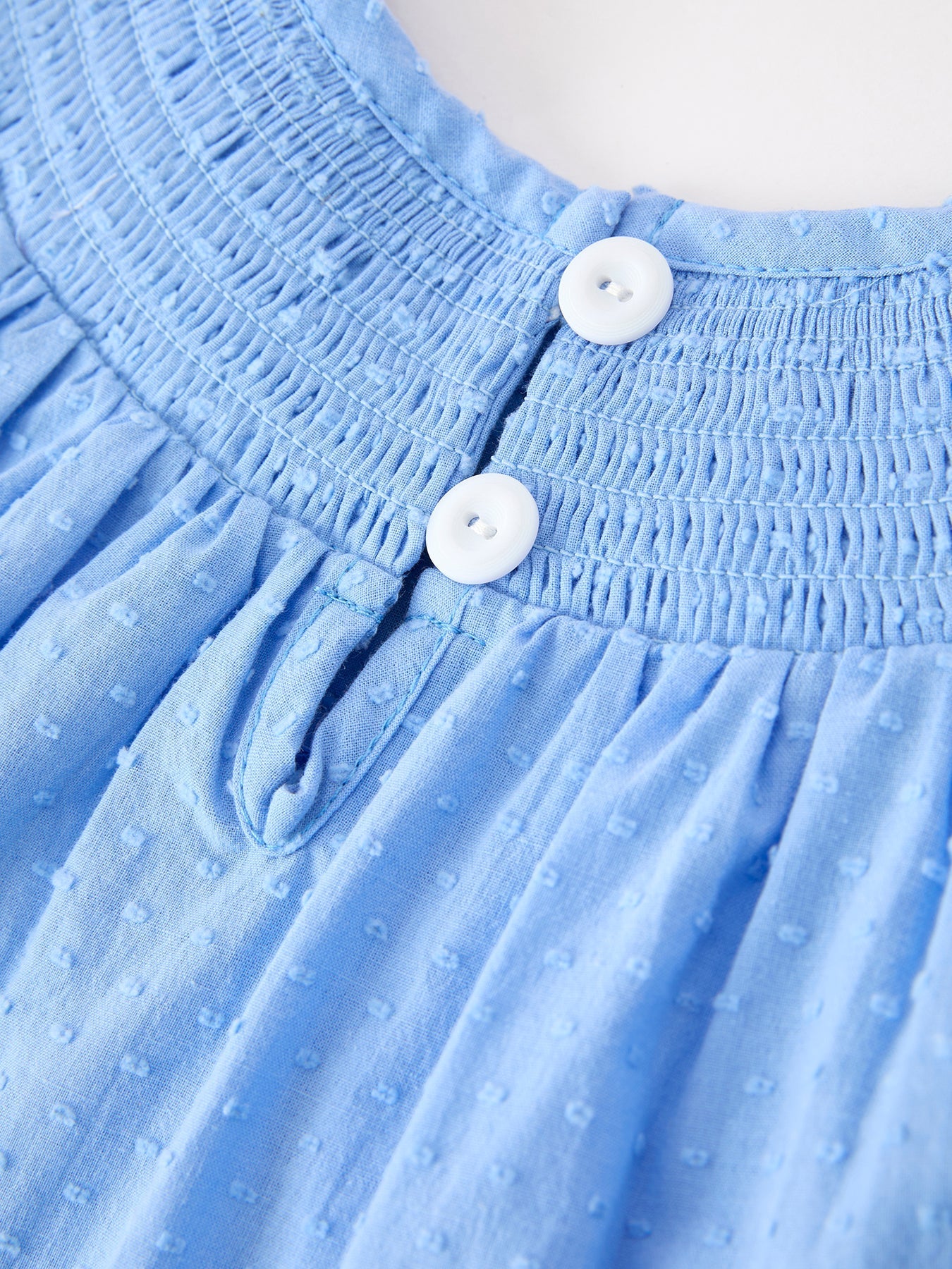 Blue Fall Thanksgiving&Halloween Pumpkin Smock Embroidery Lace Baby Girl Dress - Abbies Place