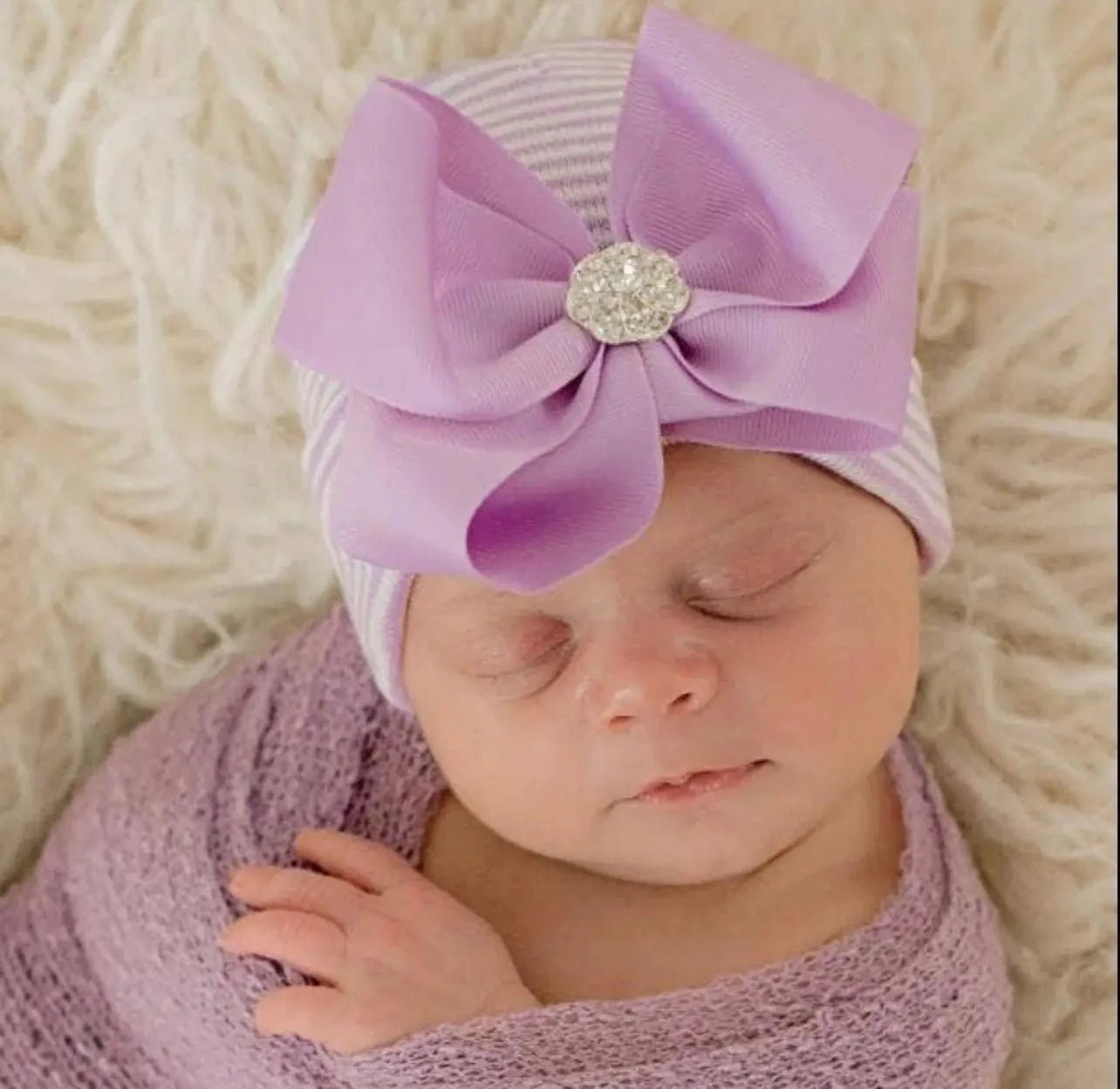 Ciara Bow Newborn Beanie - Abbies Place