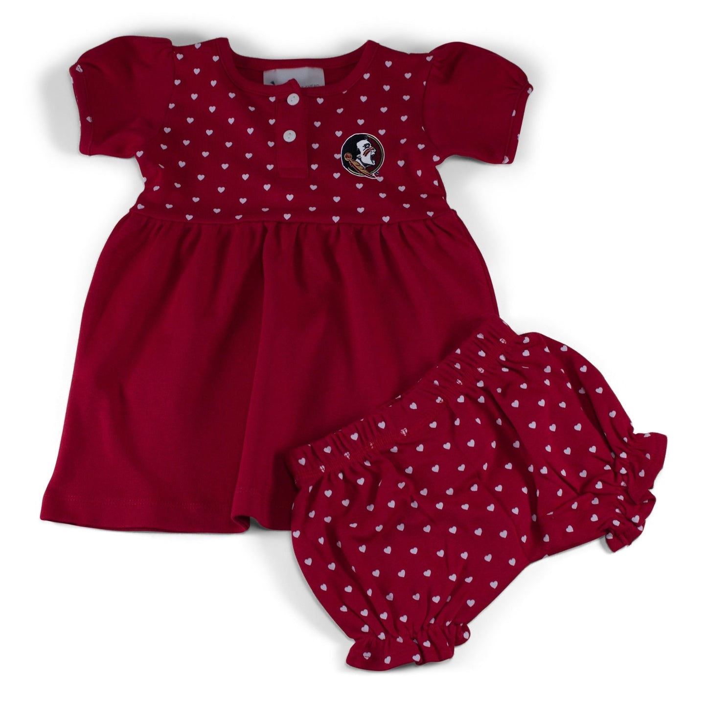 Florida State Girl's Heart Dress with Bloomers - Abbies Place