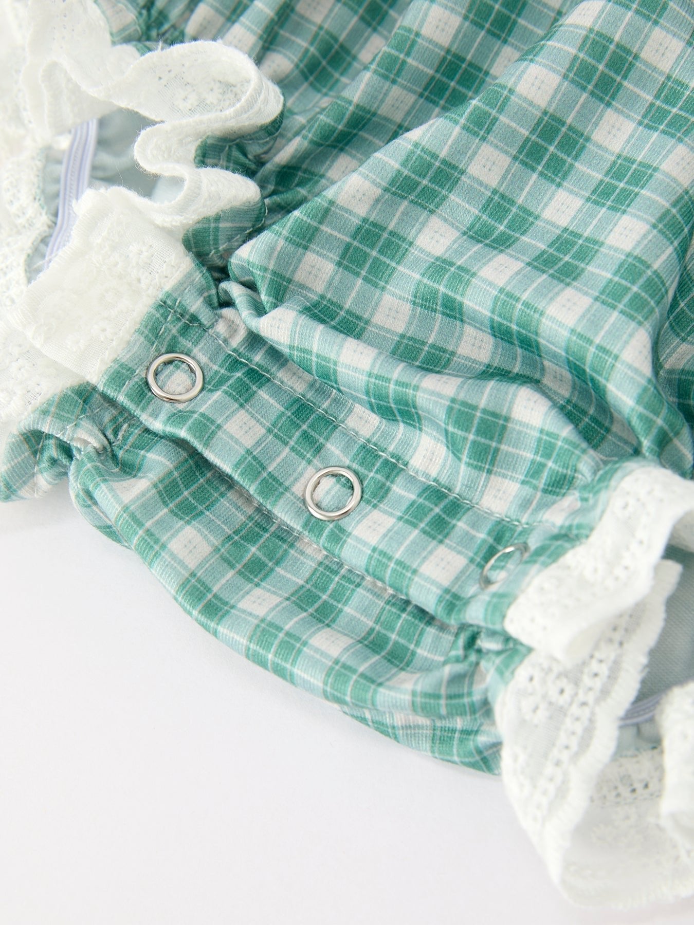 Western Plaid Horse Embroidered Girl Bubble Romper - Abbies Place