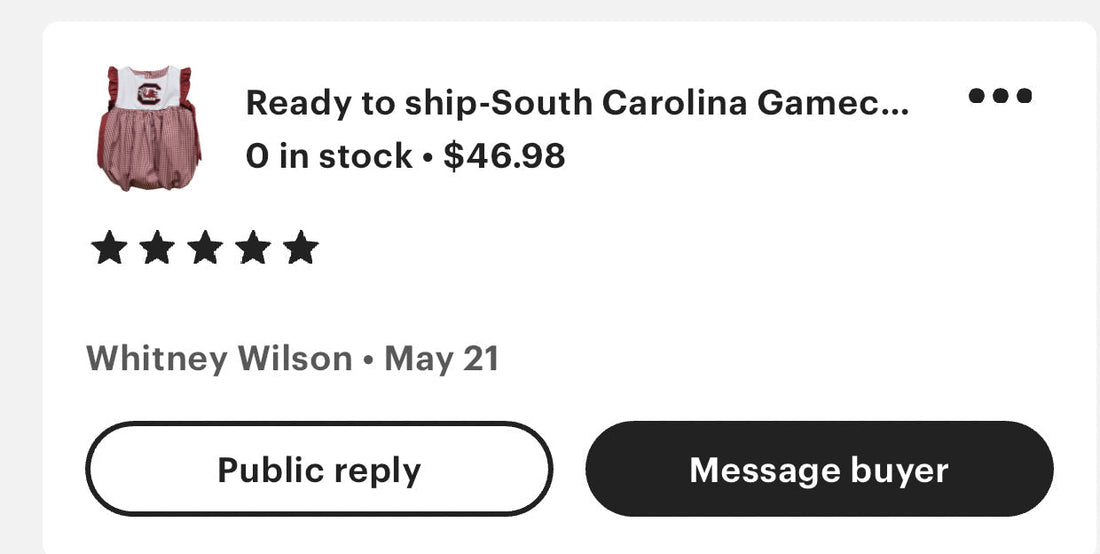 Review from ETSY customer - Abbies Place