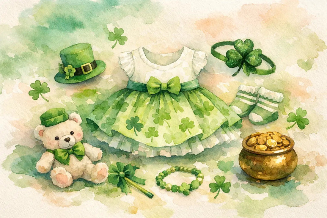 St Patricks Day Baby Girl Outfit Ideas - Abbies Place