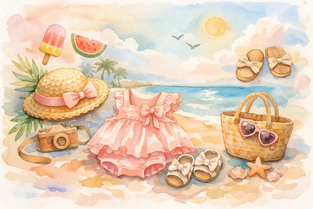 Summer Baby Girl Vacation Outfit Ideas - Abbies Place