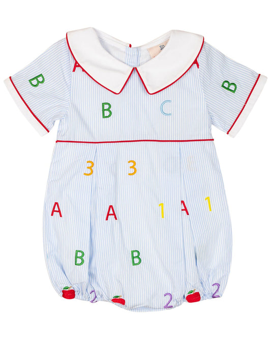 ABC 123 Embroidered Bubble- FINAL SALE - Abbies Place