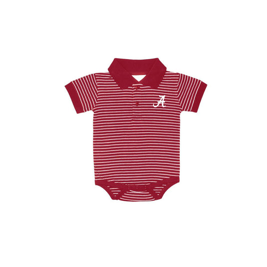 Alabama Strip Jersey Golf Shirt Creeper (268) - Abbies Place