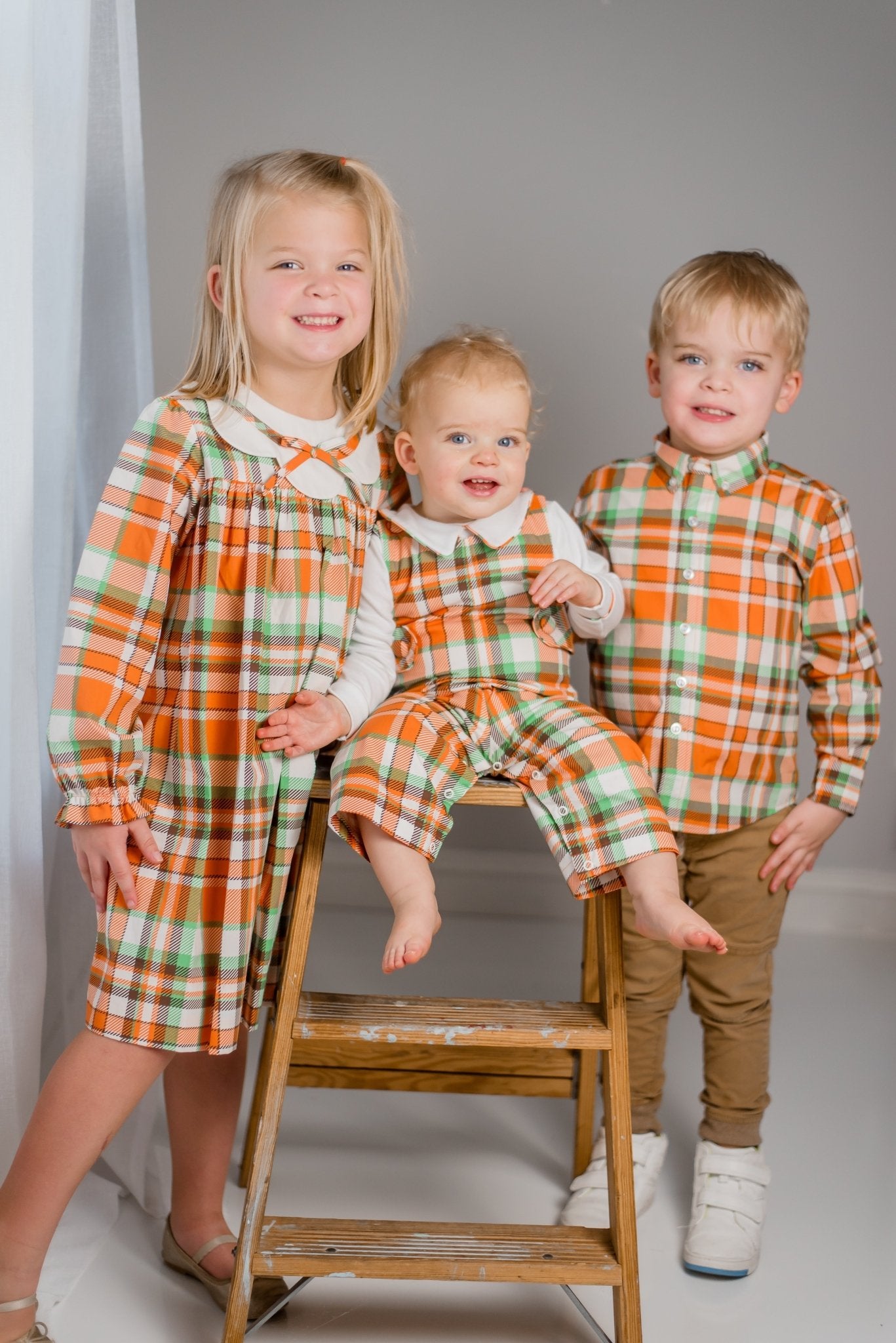 Autumn Plaid Boys' Jonjon & Knit Shirt Set - Abbies Place