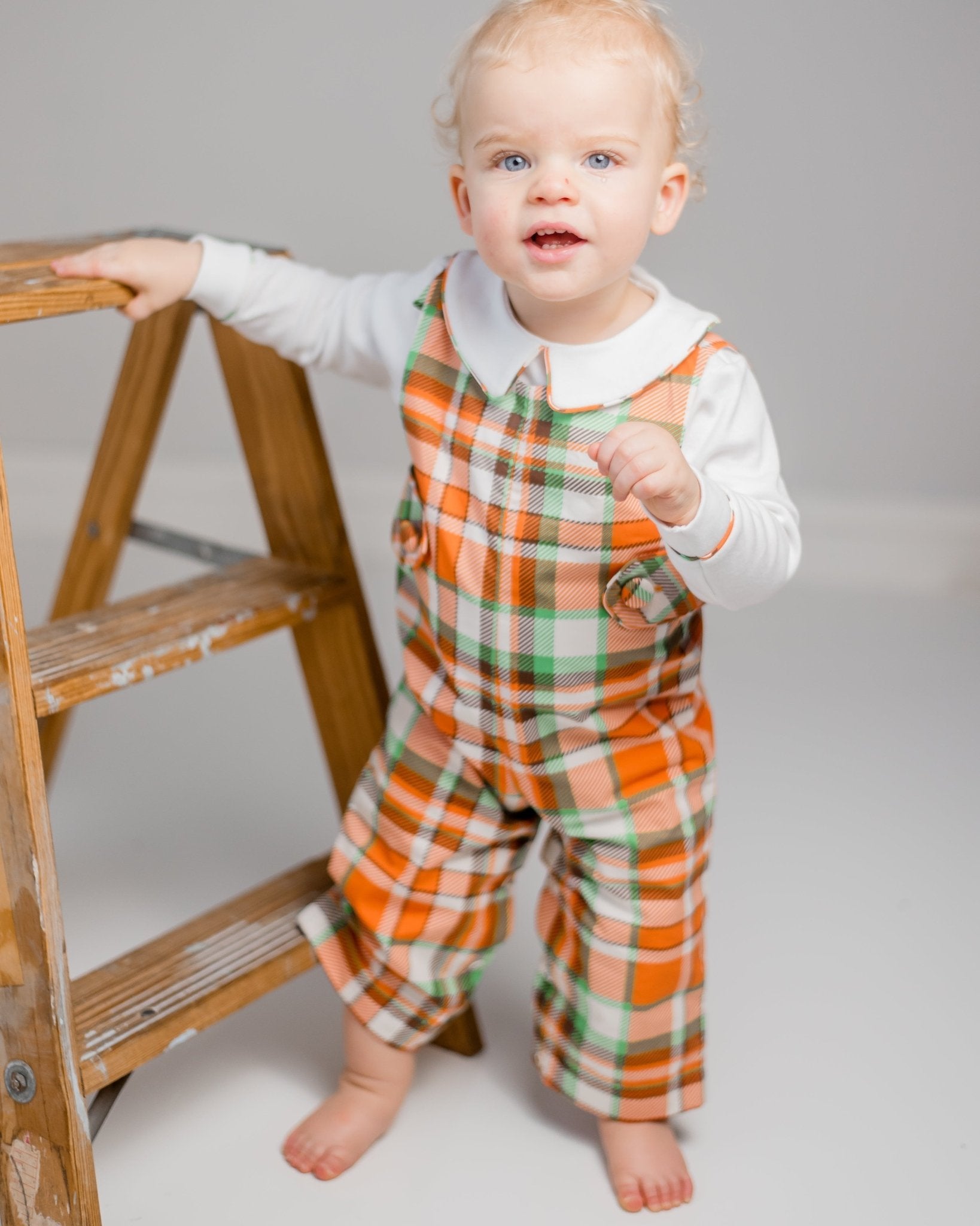 Autumn Plaid Boys' Jonjon & Knit Shirt Set - Abbies Place
