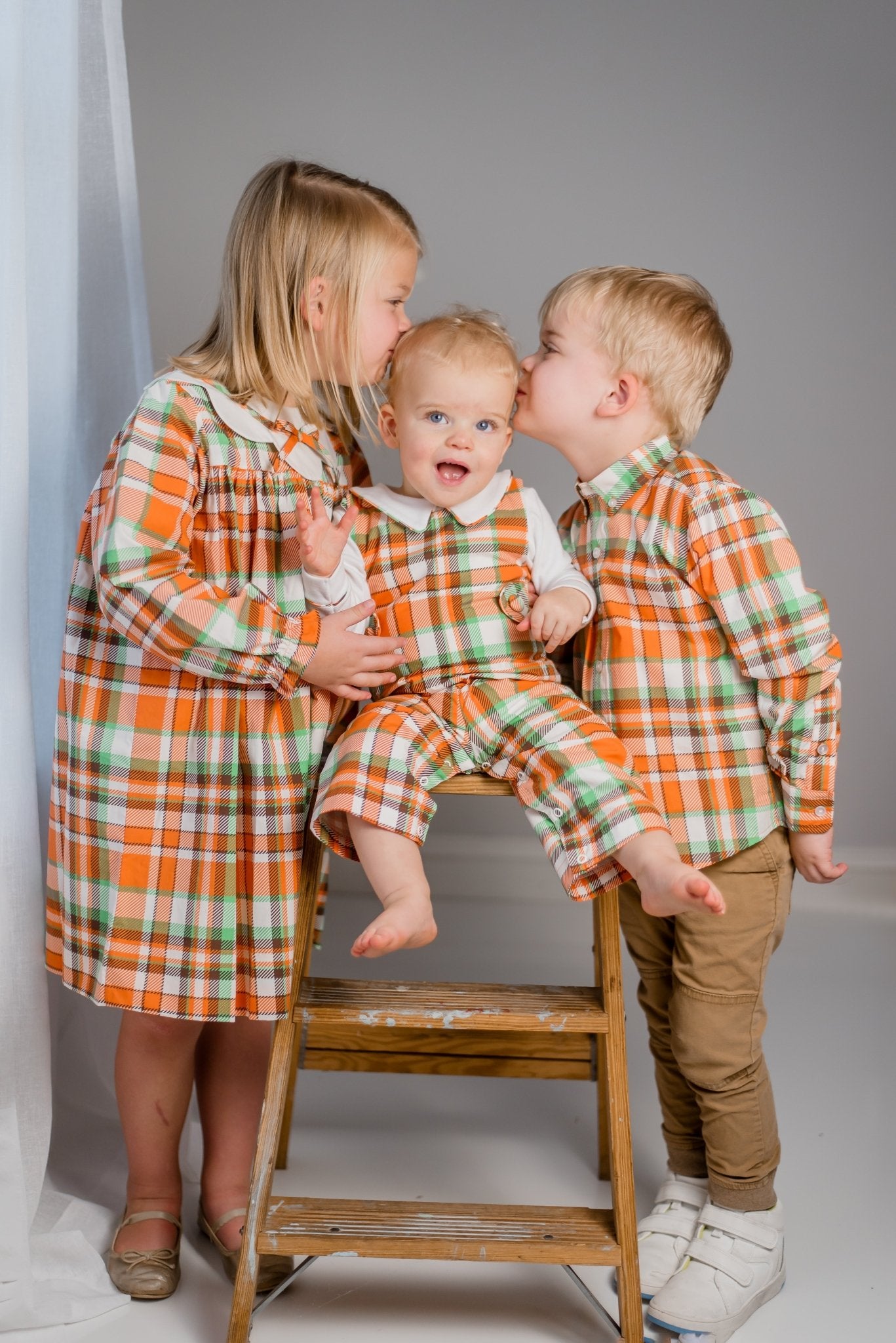 Autumn Plaid Boys' Jonjon & Knit Shirt Set - Abbies Place