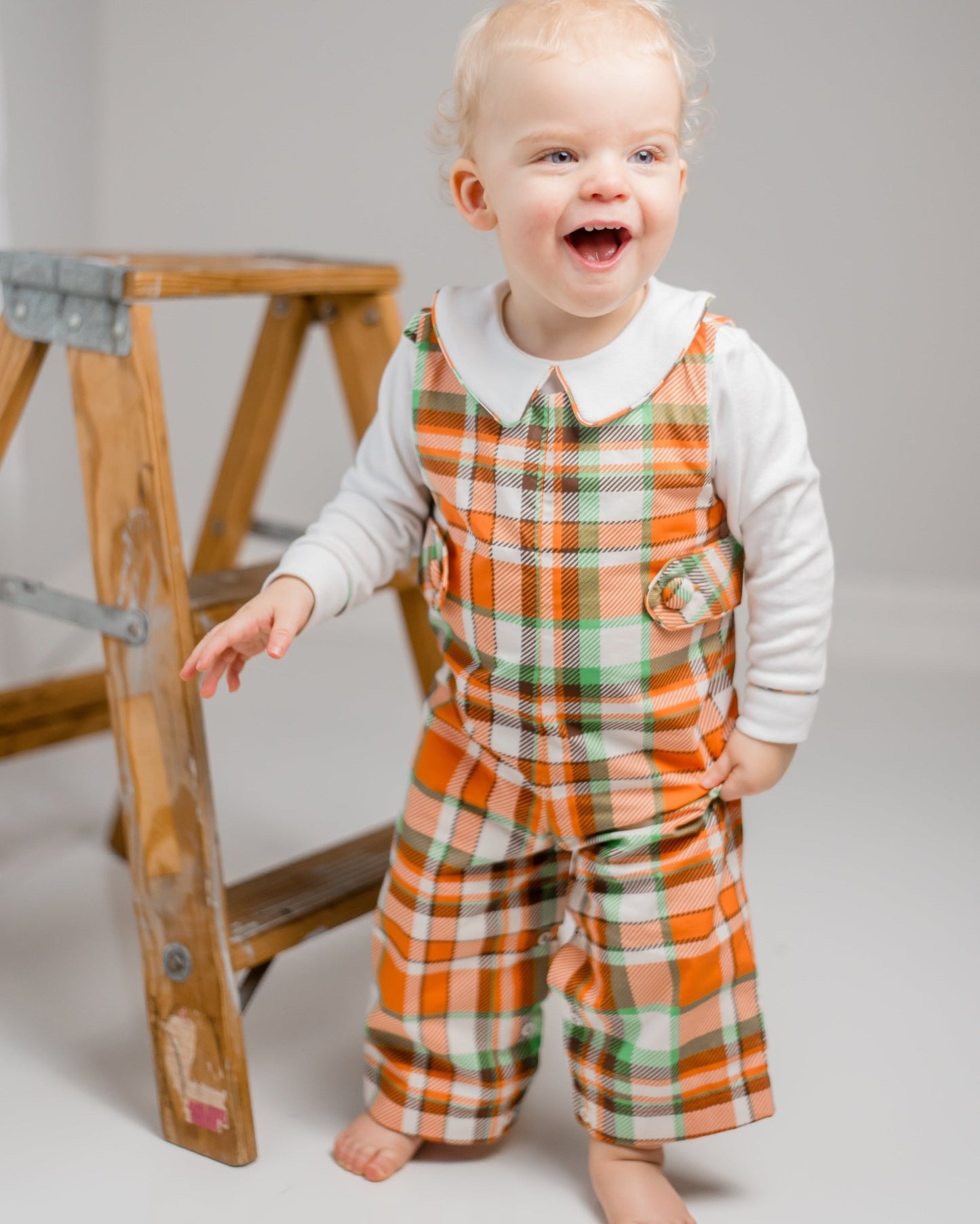 Autumn Plaid Boys' Jonjon & Knit Shirt Set - Abbies Place