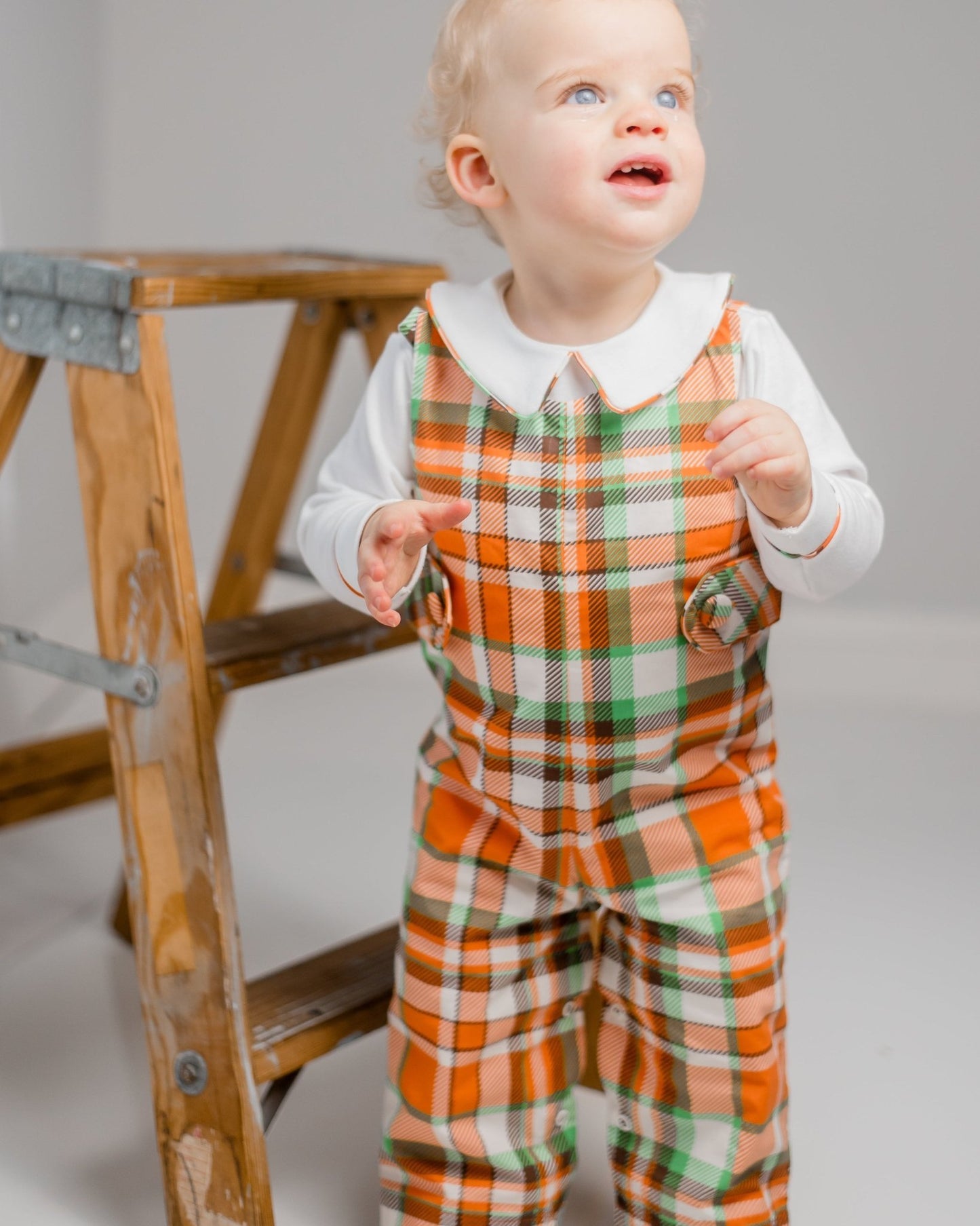 Autumn Plaid Boys' Jonjon & Knit Shirt Set - Abbies Place