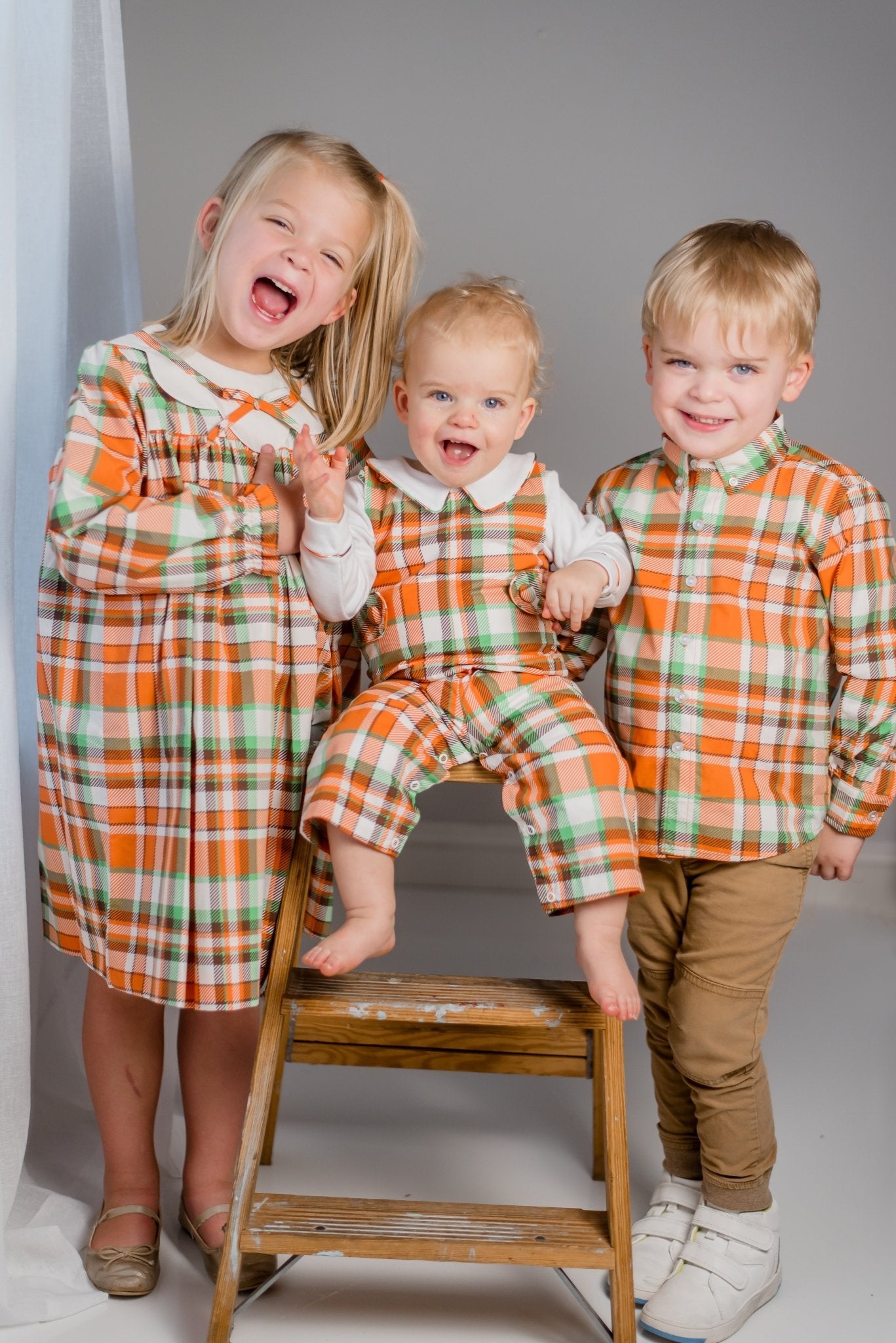 Autumn Plaid Boys' Jonjon & Knit Shirt Set - Abbies Place