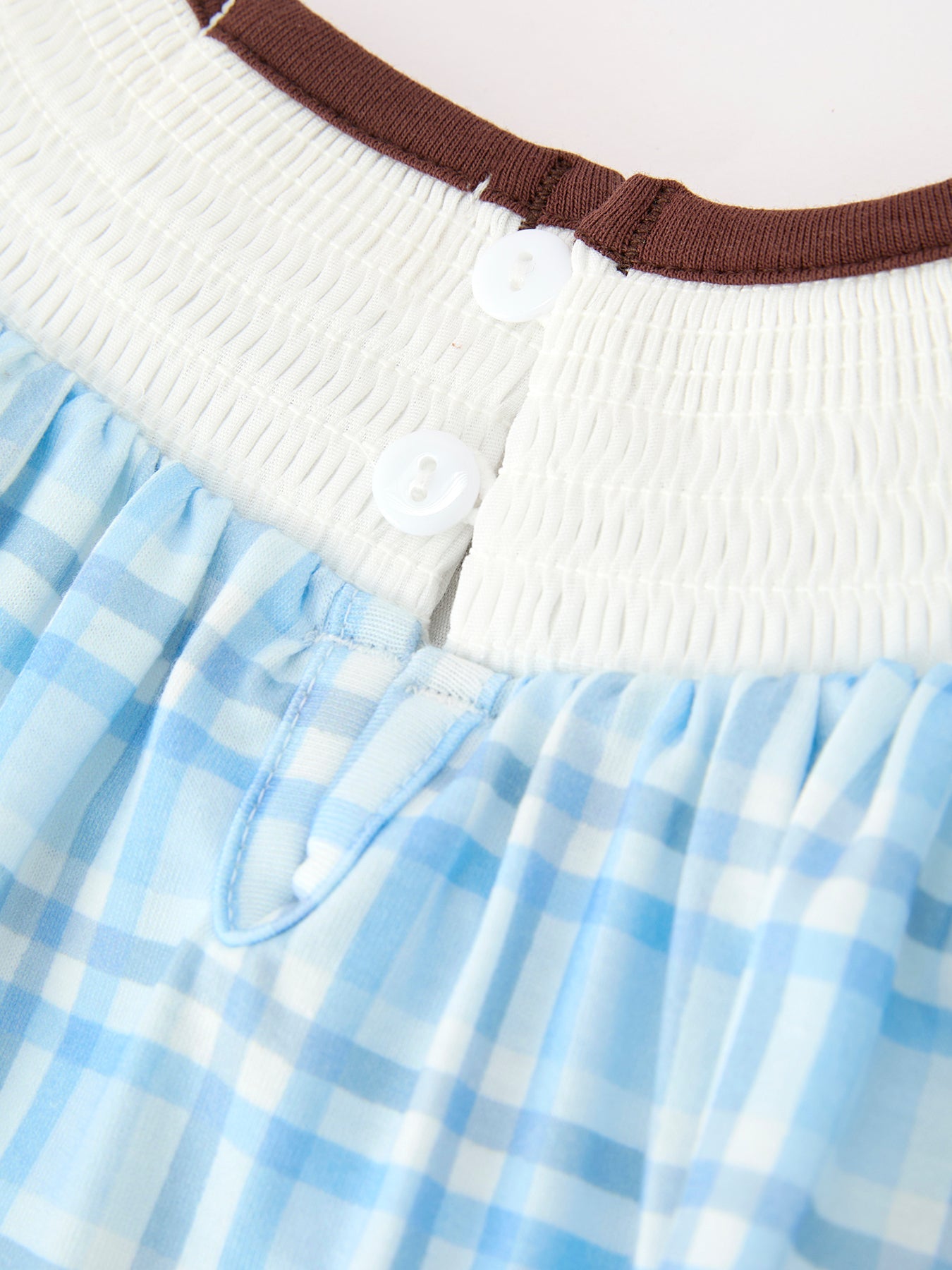 Bear Smocked Plaid Baby Bubble - Abbies Place