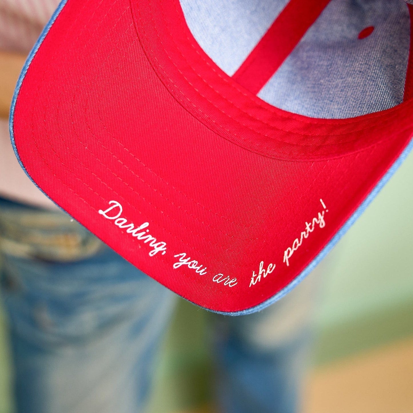 Big Bow Energy Denim Hat - Abbies Place