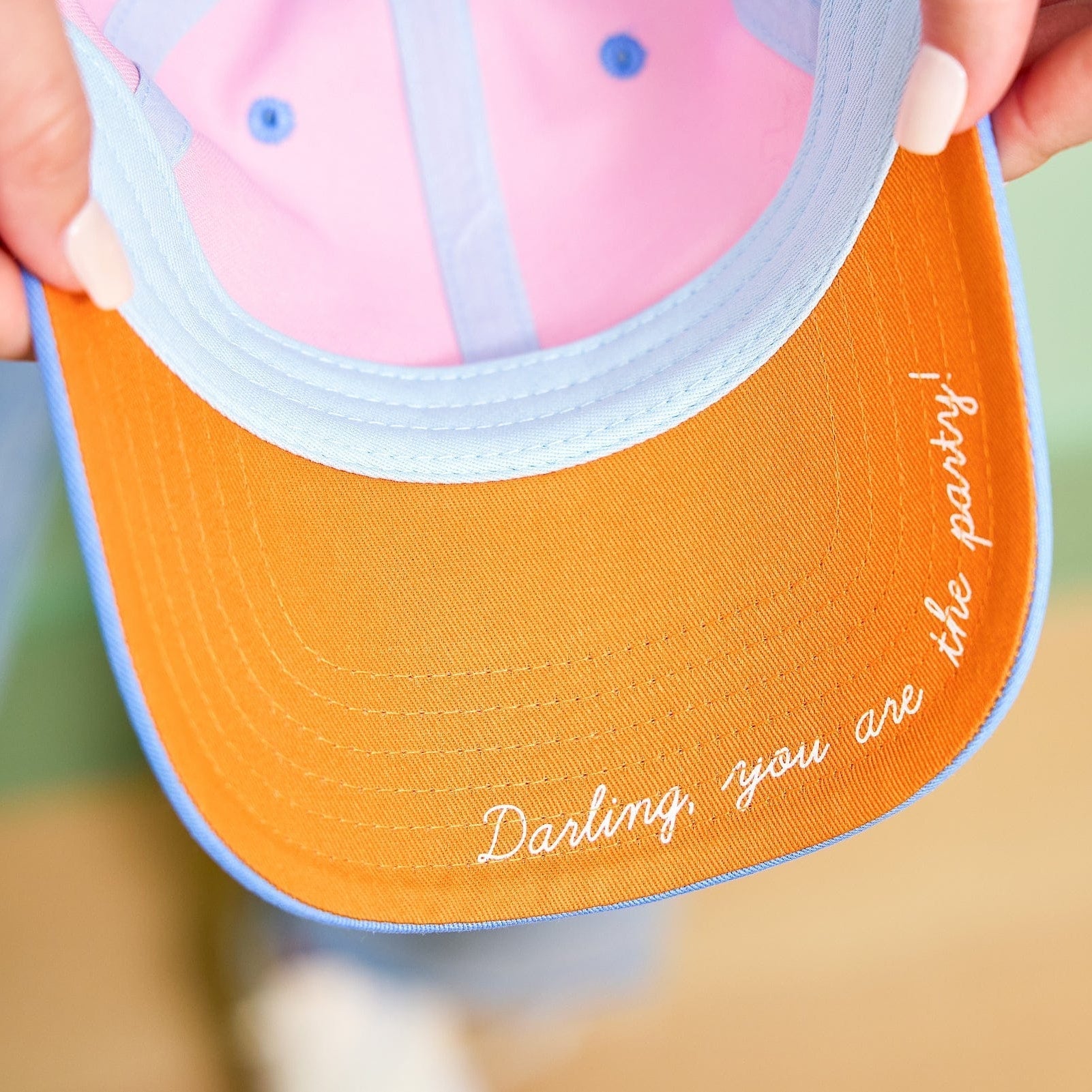 Big Bow Energy Hat (Striped) - Abbies Place