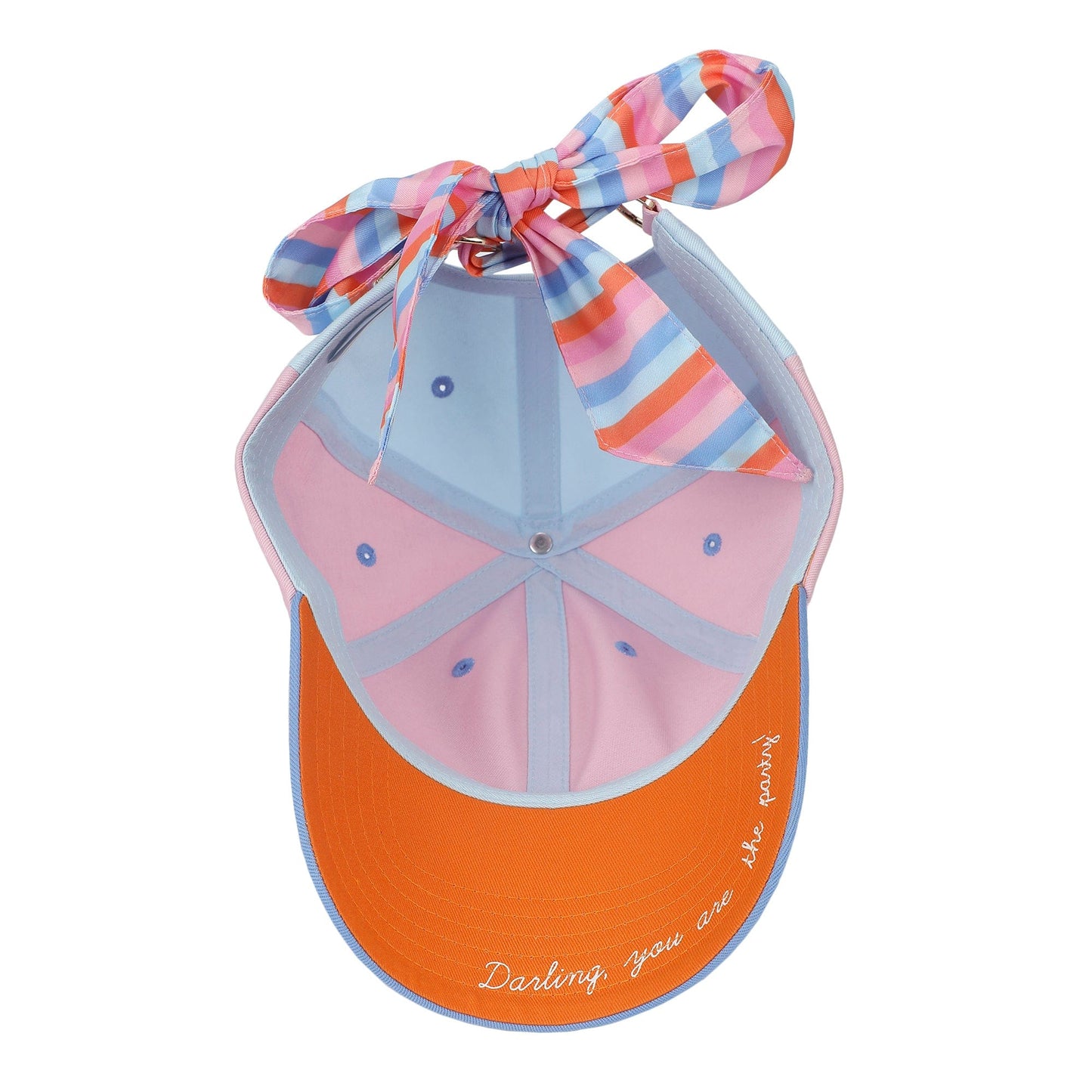 Big Bow Energy Hat (Striped) - Abbies Place