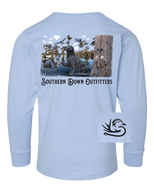 Black Lab Swamp Long Sleeve Youth Tee - Abbies Place