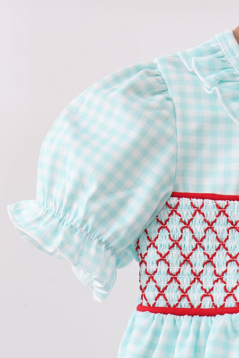 Blue Apple Smocked Bloomer Set - Abbies Place