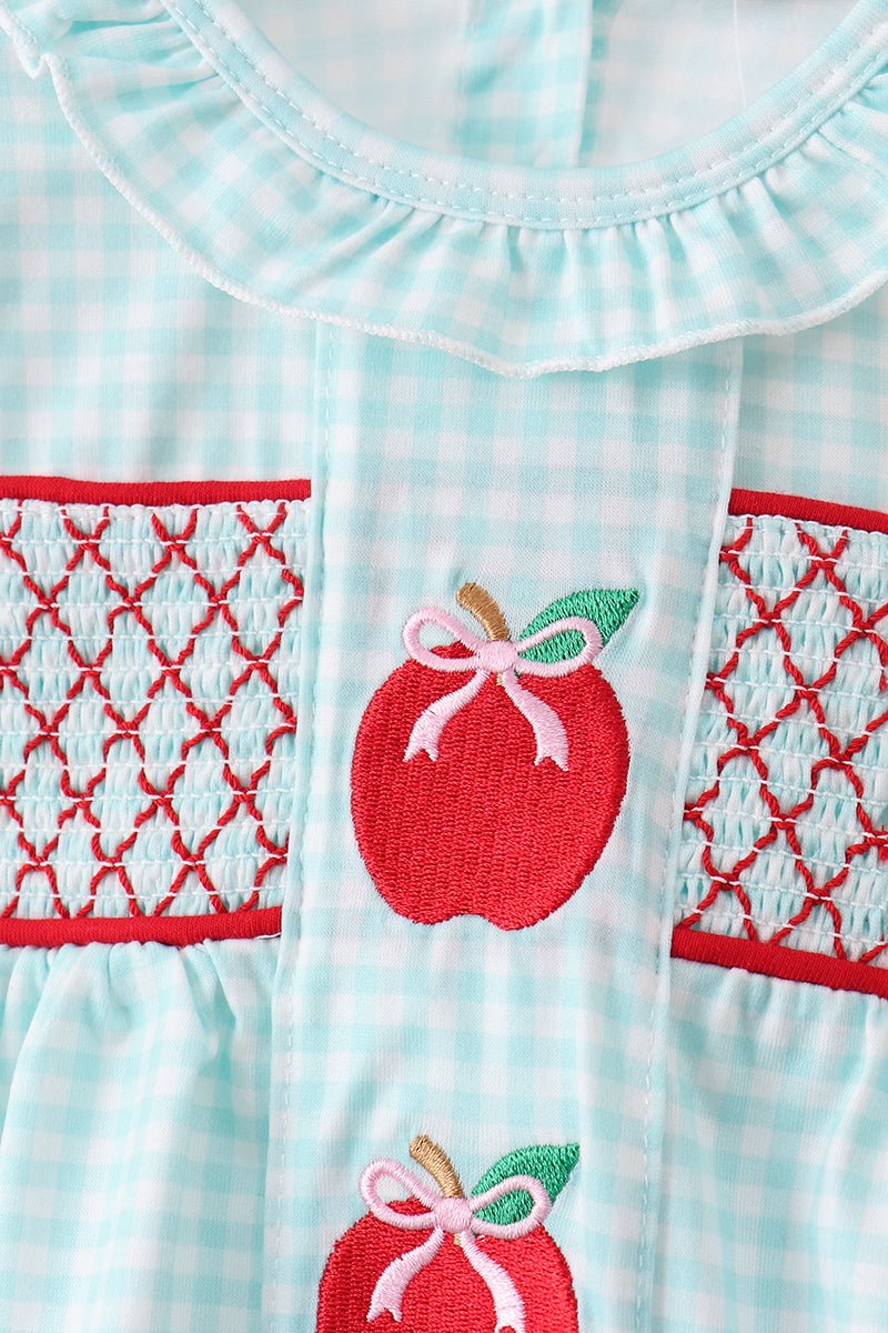 Blue Apple Smocked Bloomer Set - Abbies Place