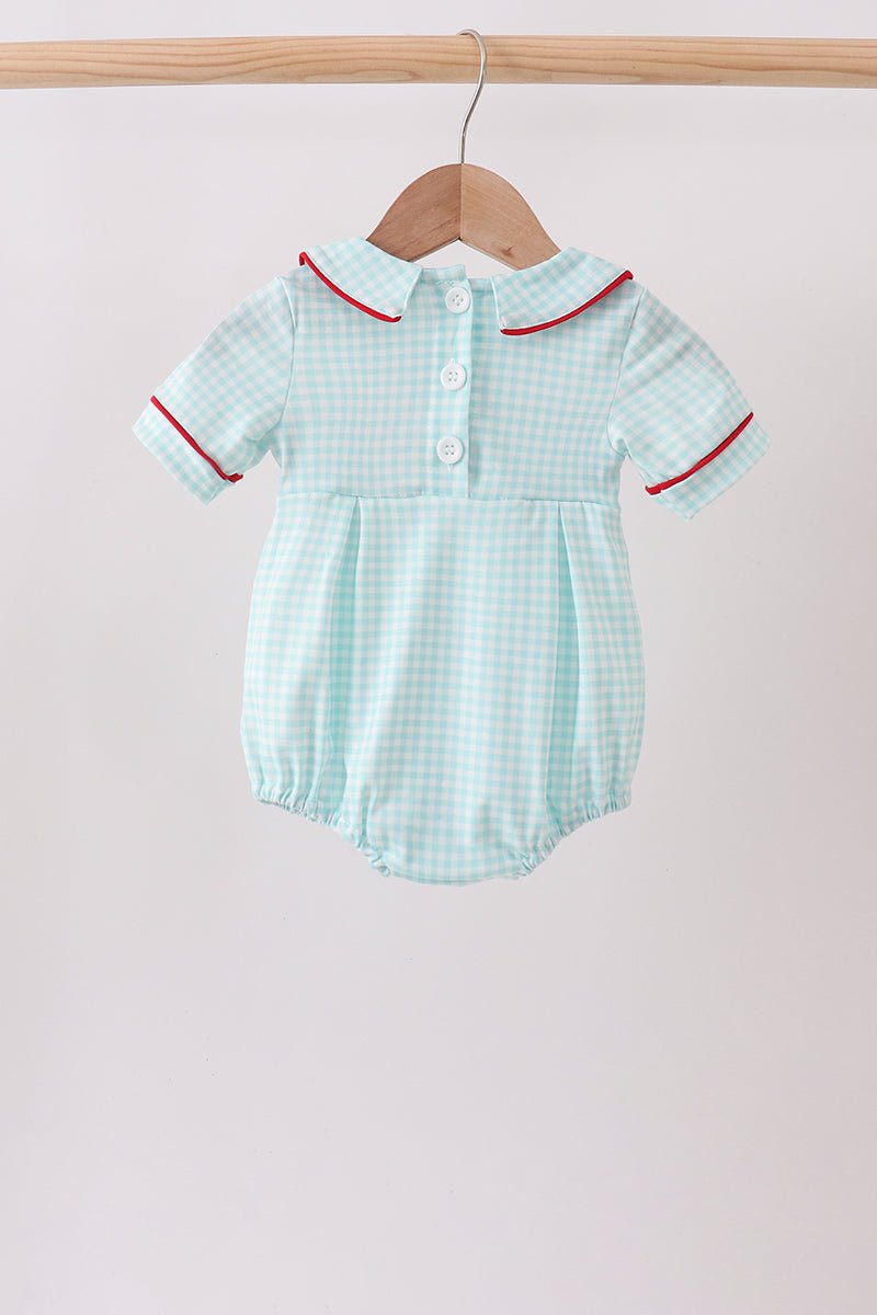 Blue Apple Smocked Bubble - Abbies Place