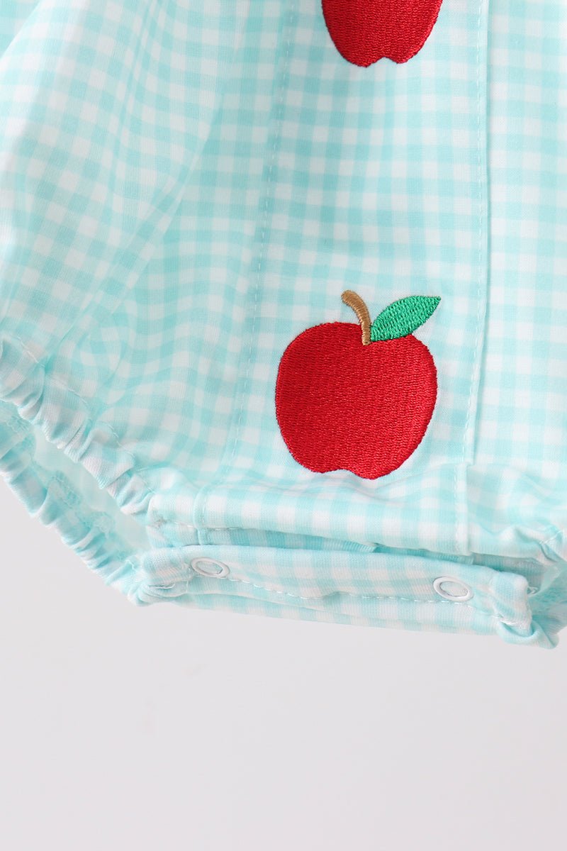 Blue Apple Smocked Bubble - Abbies Place