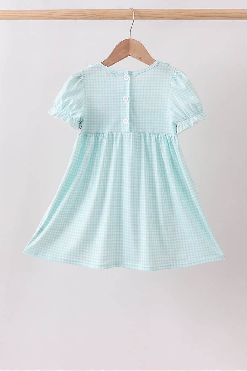 Blue Apple Smocked Dress - Abbies Place