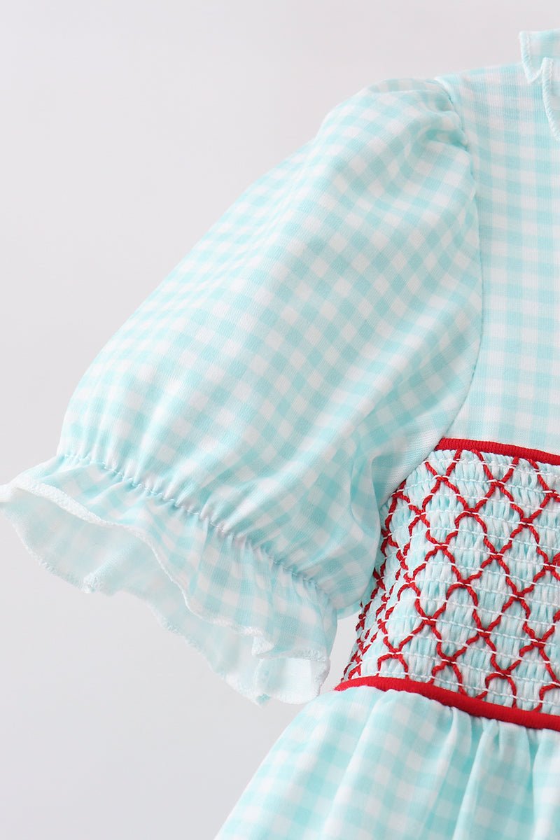 Blue Apple Smocked Ruffle Shorts Set - Abbies Place