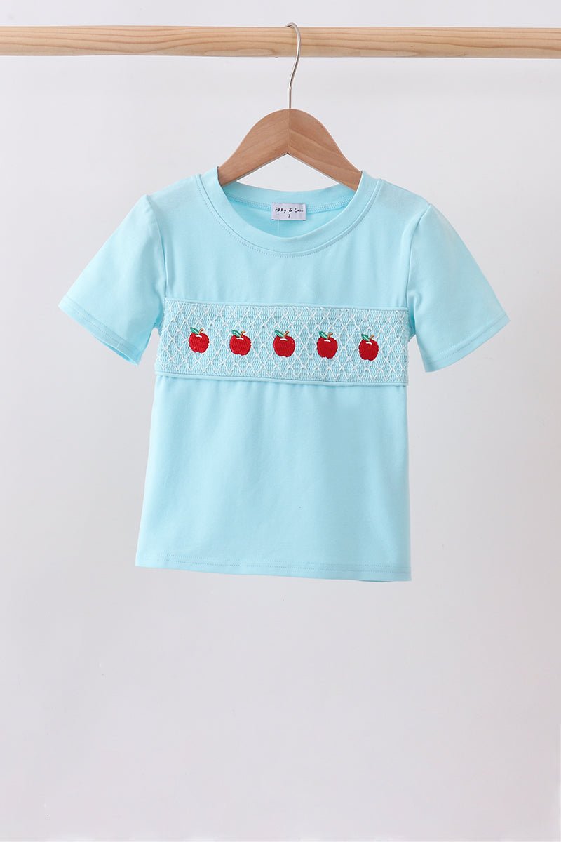 Blue Apple Smocked Top - Abbies Place