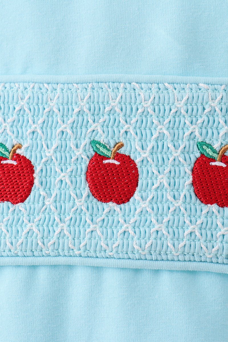 Blue Apple Smocked Top - Abbies Place