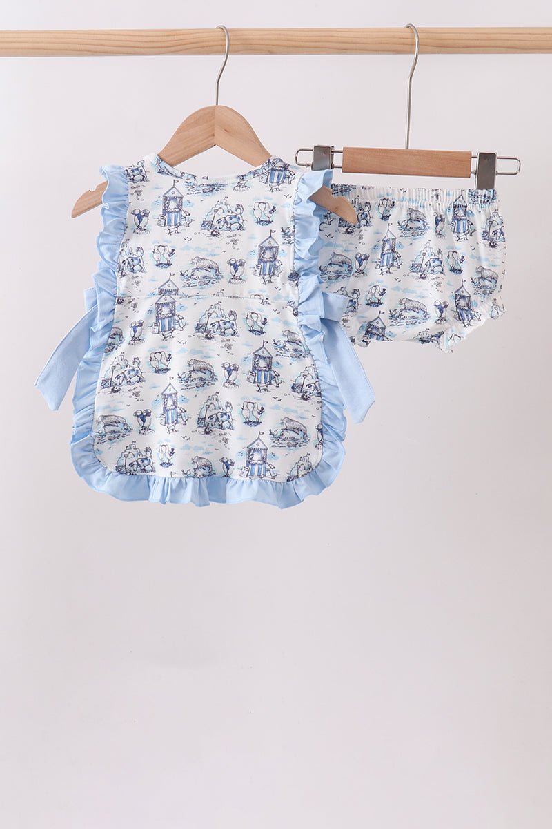 Blue Beach Bloomer Set - Abbies Place