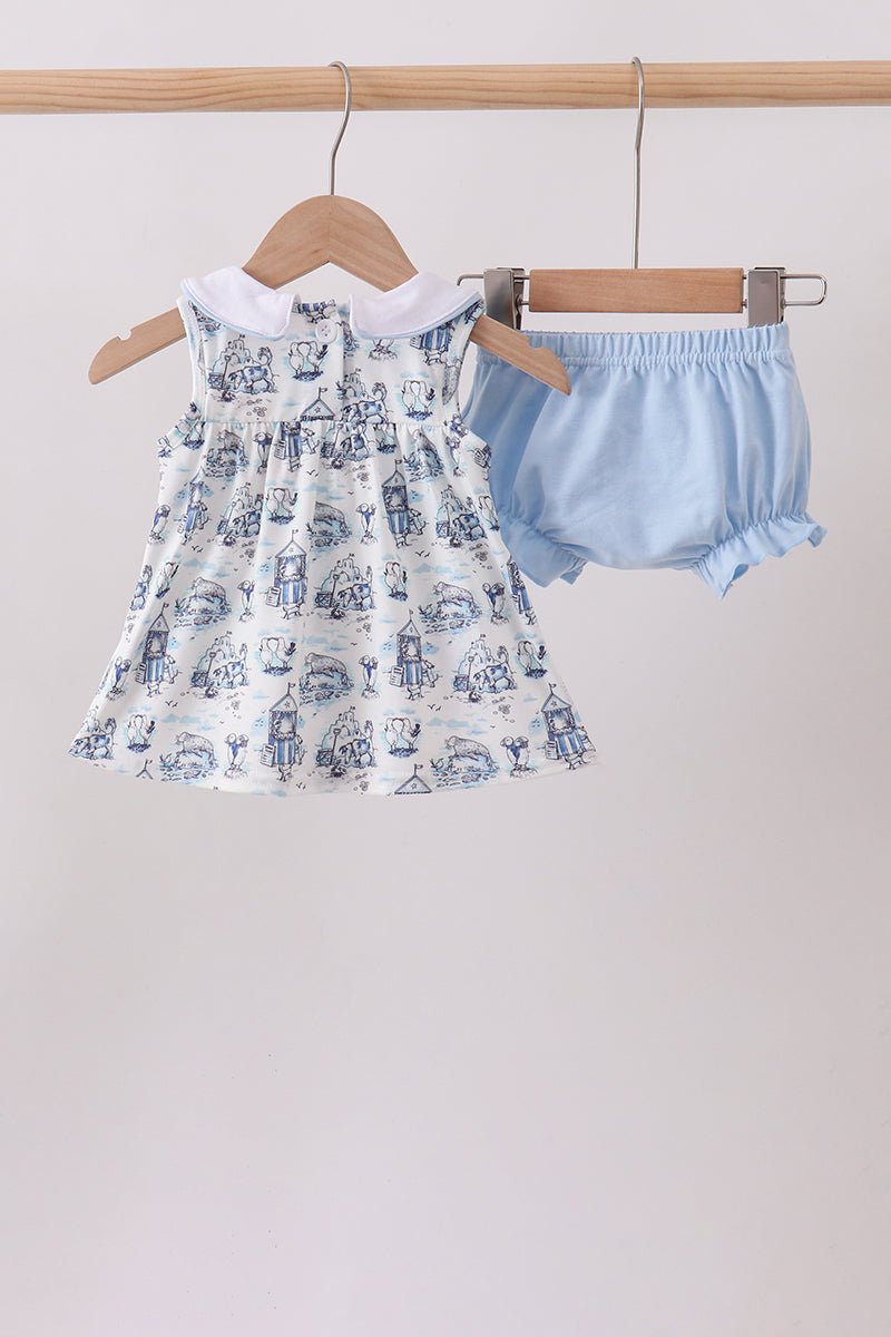 Blue Beach Bloomer Set - Abbies Place