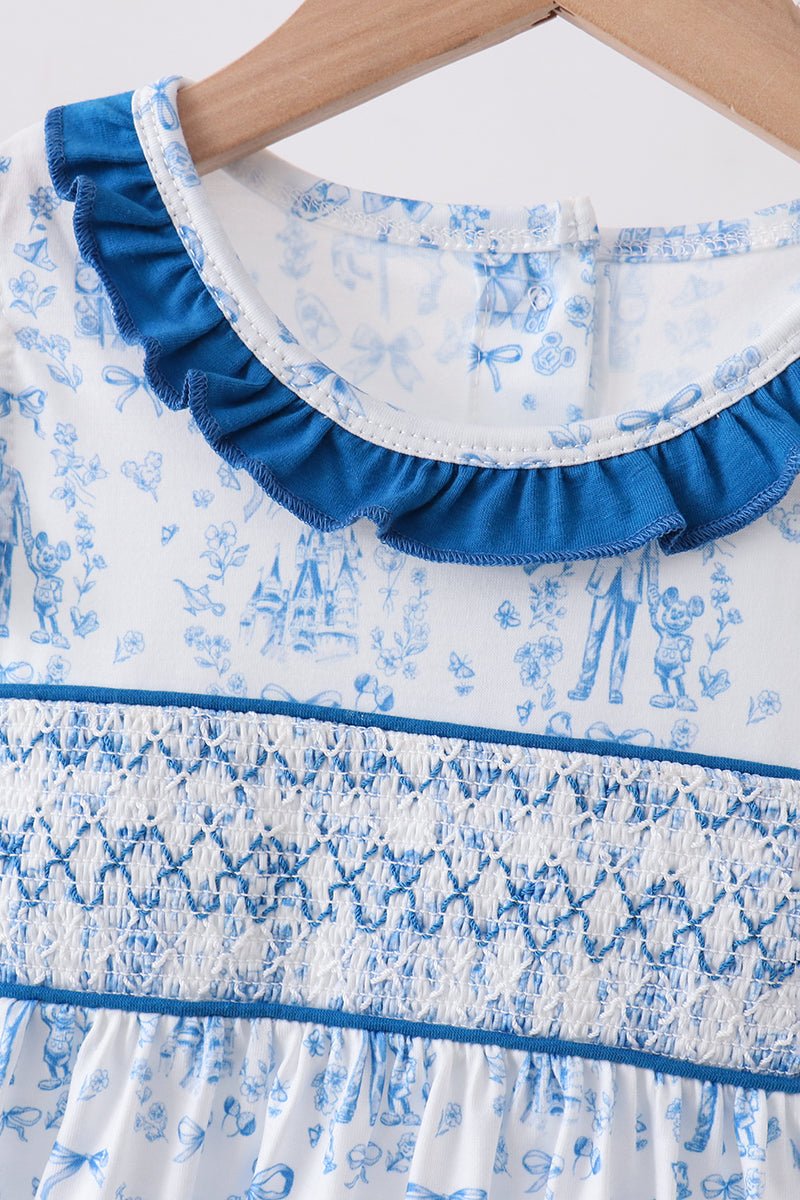 Blue Castle Smocked Ruffle Dress - Abbies Place