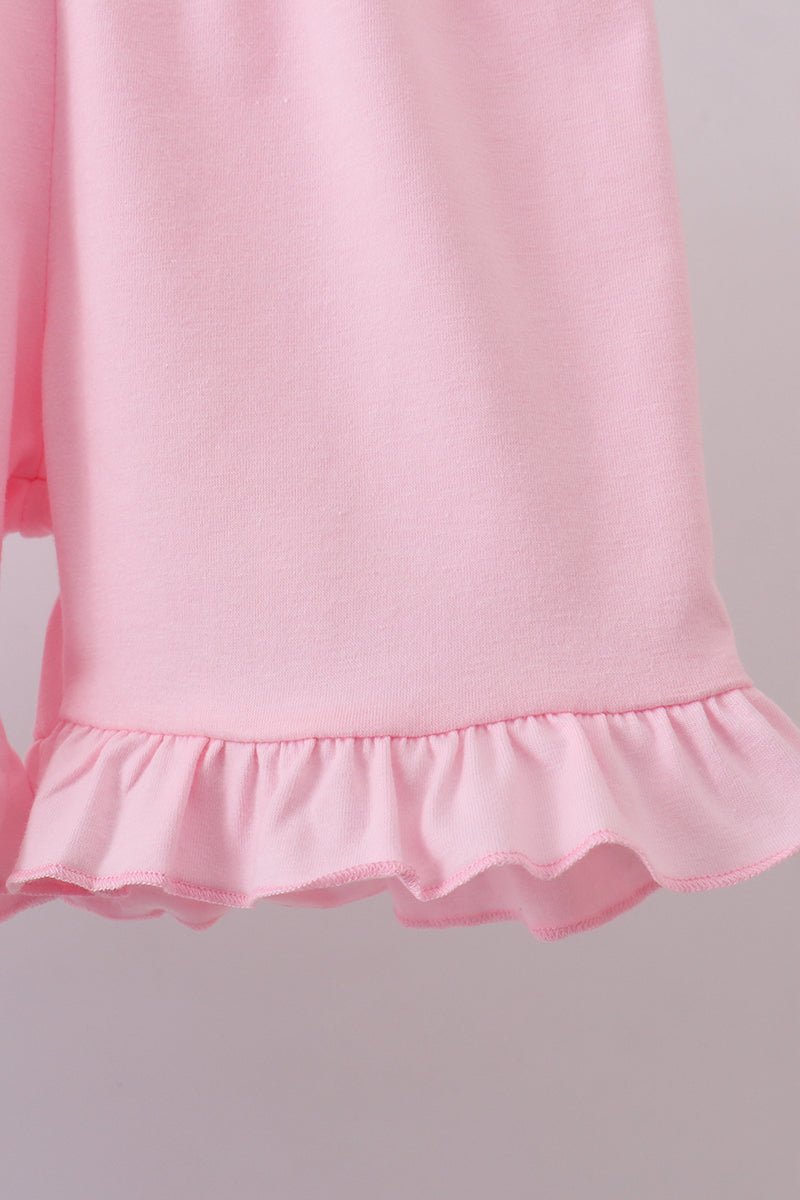Blue Crab Embroidered Seersucker Ruffle Shorts Set - Abbies Place