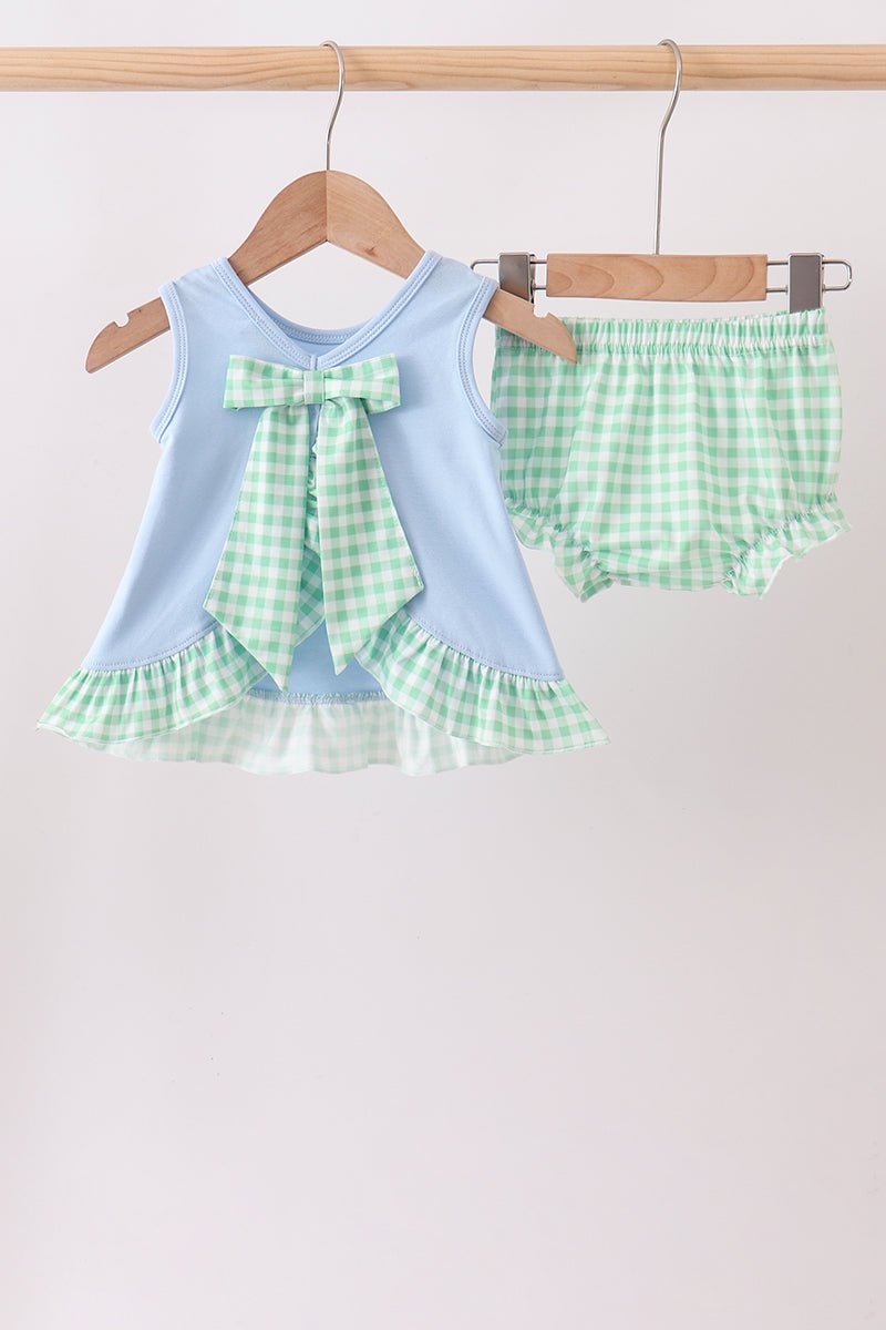 Blue Farm Embroidered Bloomer Set - Abbies Place