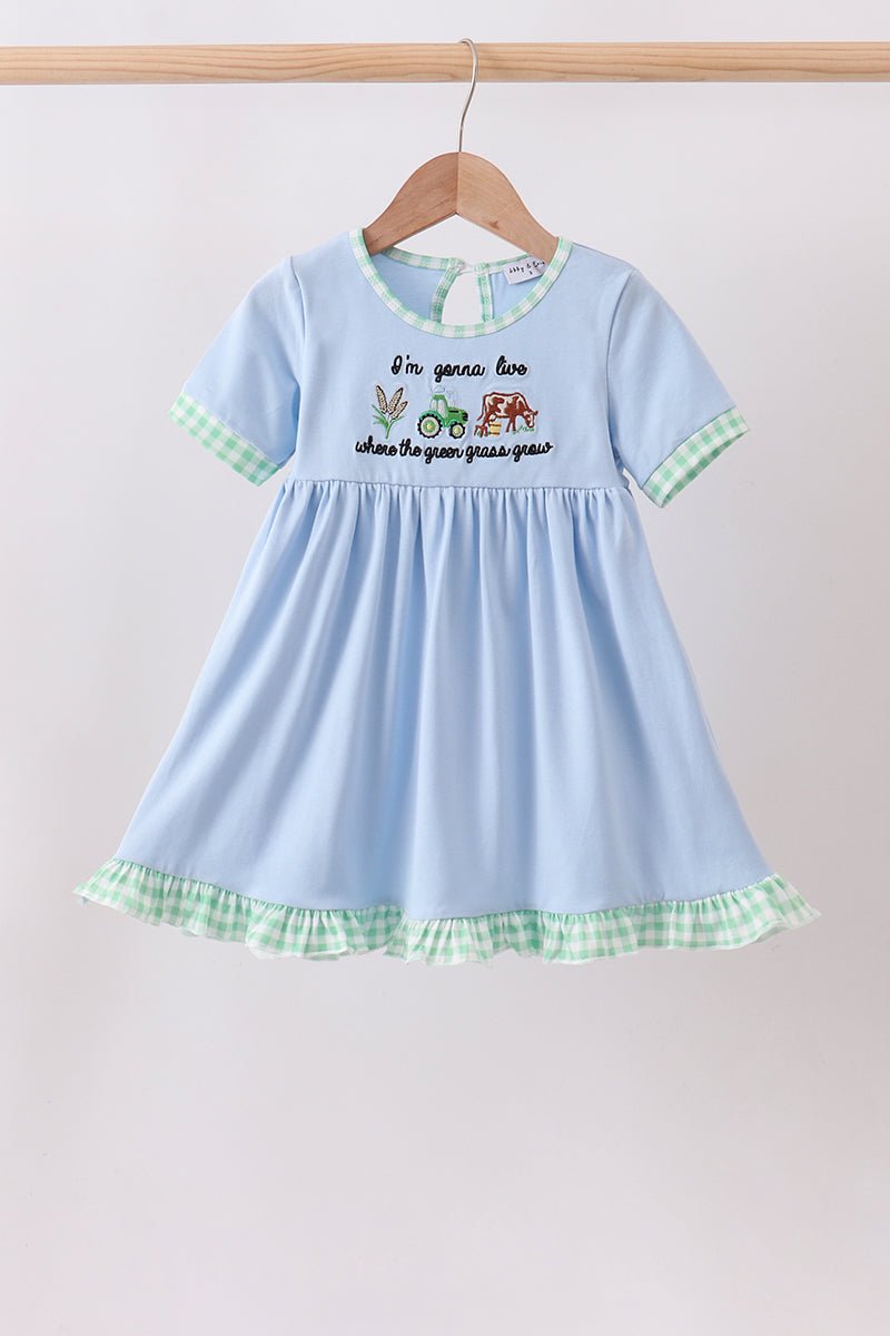 Blue Farm Embroidered Dress - Abbies Place