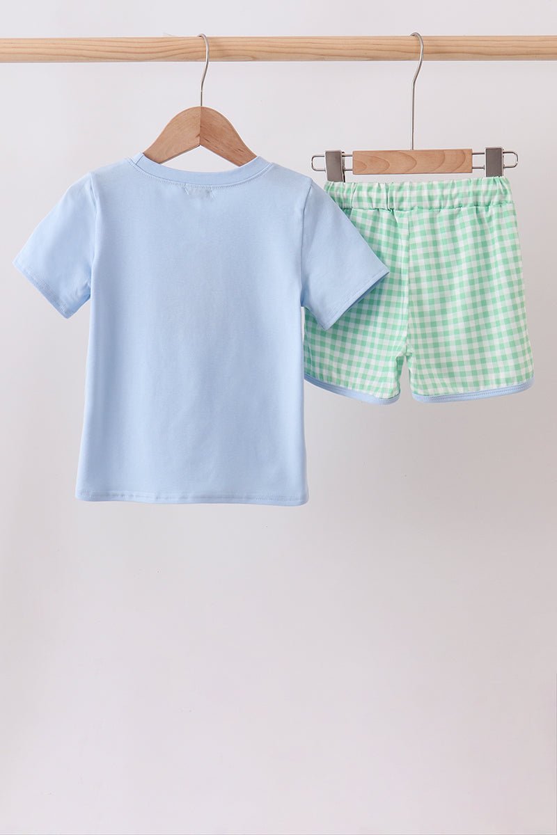 Blue Farm Embroidered Set - Abbies Place