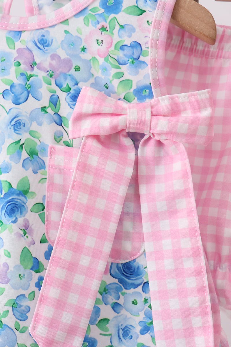 Blue Floral Bloomer Set - Abbies Place
