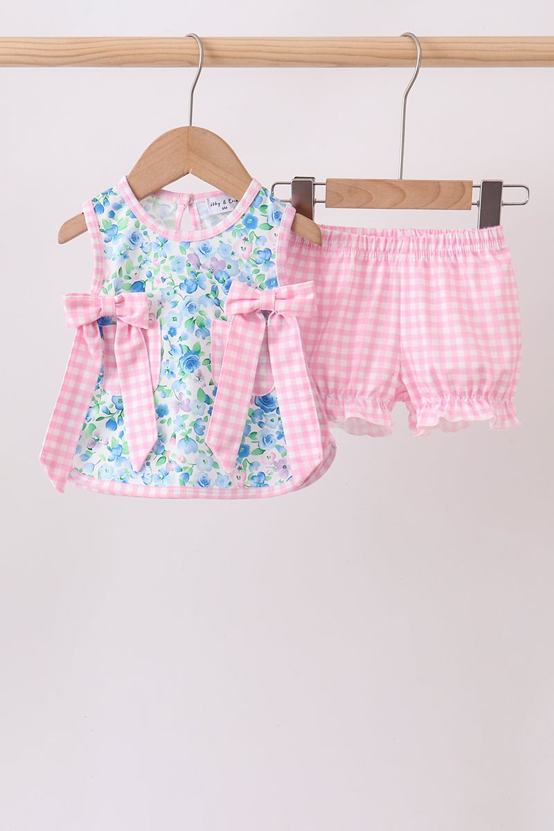 Blue Floral Bloomer Set - Abbies Place