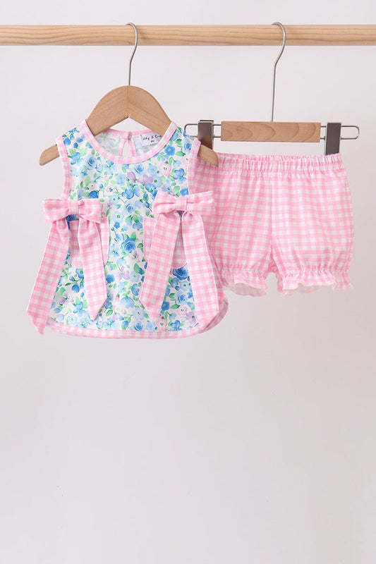 Blue Floral Bloomer Set - Abbies Place