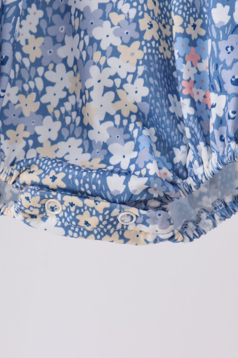 Blue Floral Print Bubble - Abbies Place