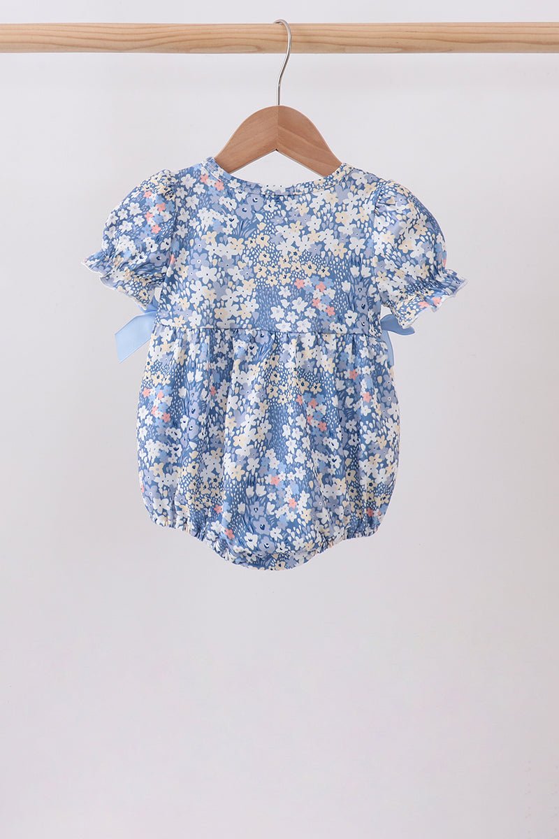 Blue Floral Print Bubble - Abbies Place