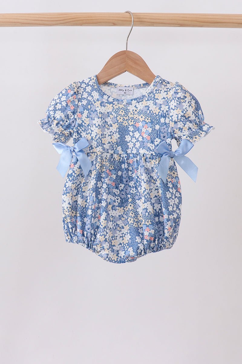 Blue Floral Print Bubble - Abbies Place