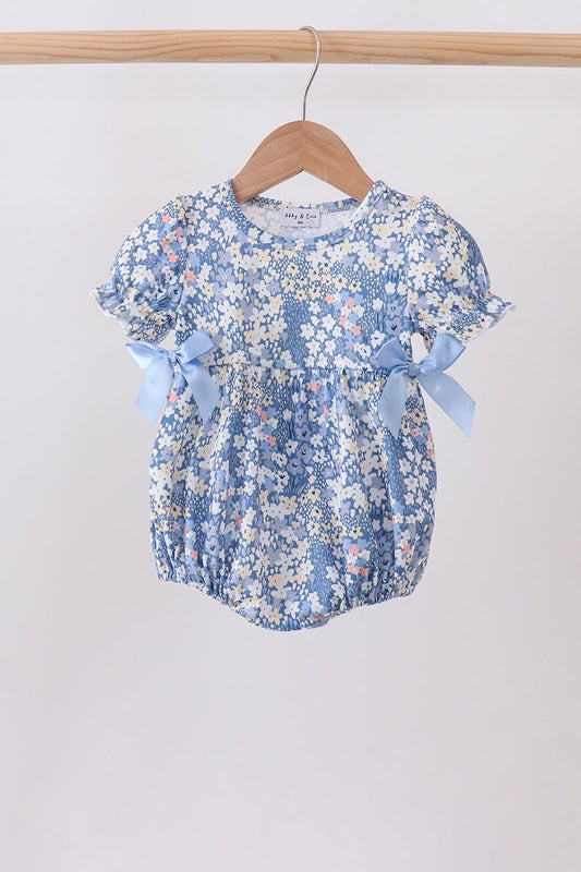 Blue Floral Print Bubble - Abbies Place
