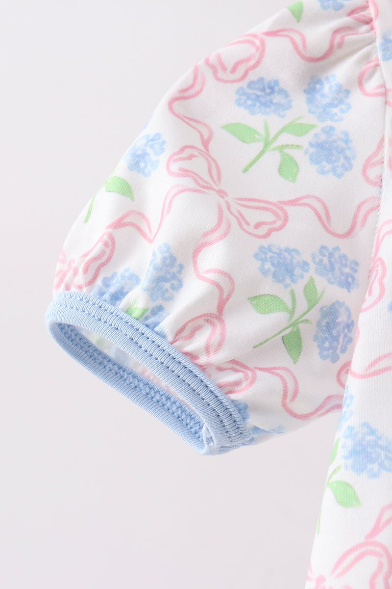 Blue Hydrangea Bow Bloomer Set - Abbies Place