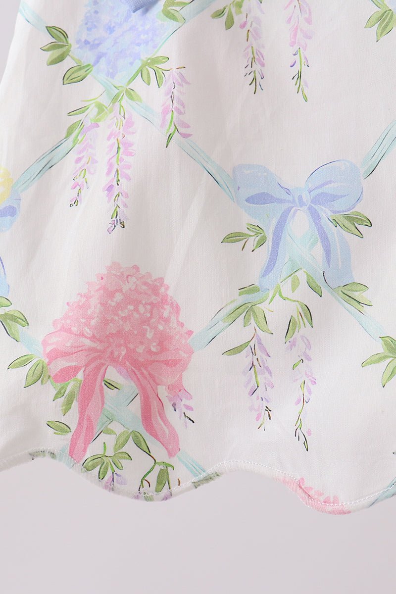 Blue Hydrangea Bow Bloomer Set - Abbies Place