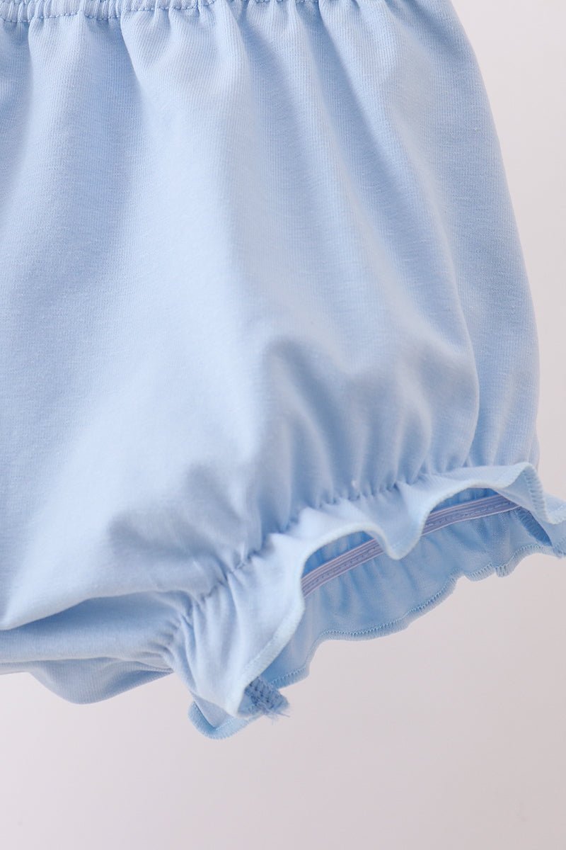 Blue Hydrangea Ruffle Bloomer Set - Abbies Place