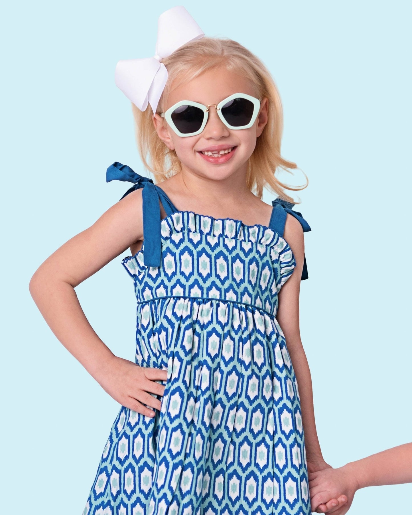 Blue Ikat Sun Dress- FINAL SALE - Abbies Place