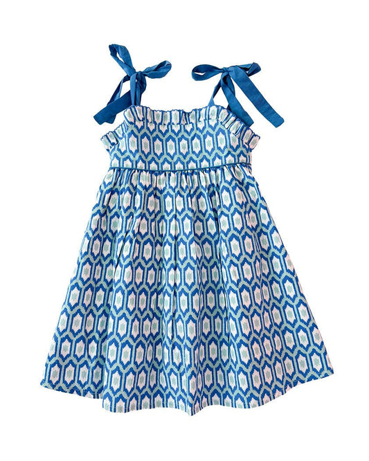 Blue Ikat Sun Dress- FINAL SALE - Abbies Place