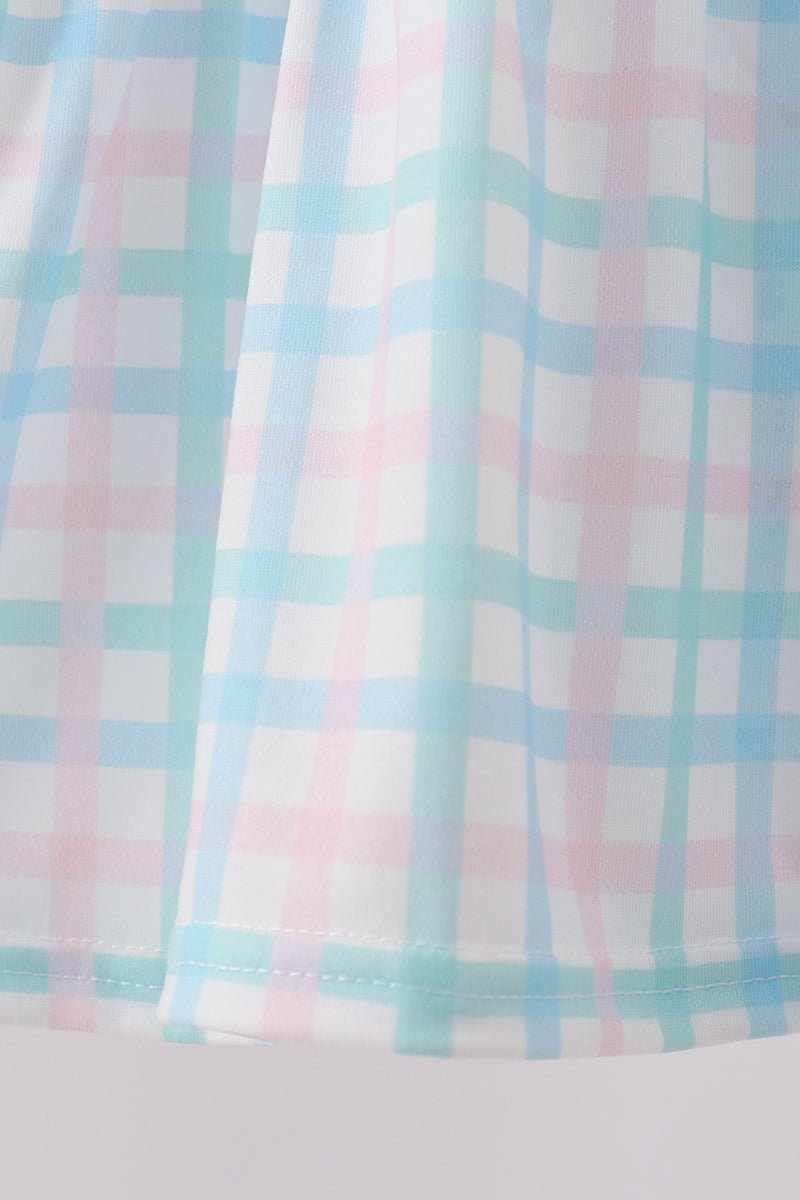 Blue Plaid Ruffle Bloomer Set - Abbies Place