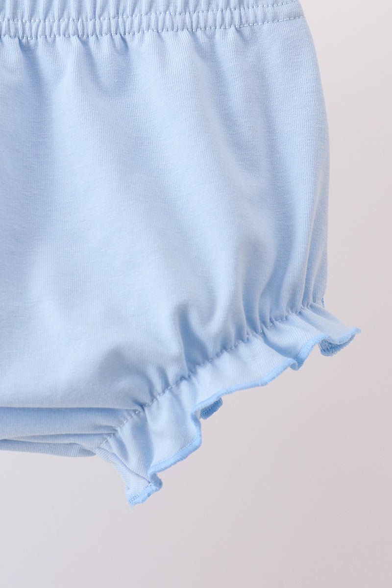 Blue Shells Embroidered Bloomer Set - Abbies Place