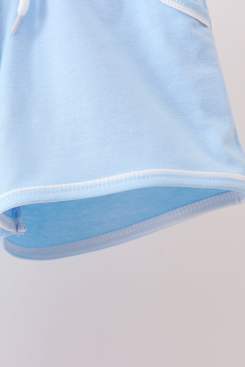 Blue Stripe Apple Book Appliqué Set - Abbies Place